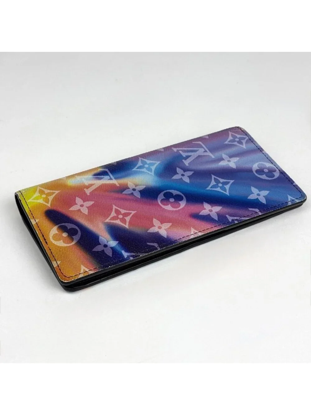 Louis Vuitton Portefeuille Brazza Bifold Monogram Sunset Wallet Multicolor Noir